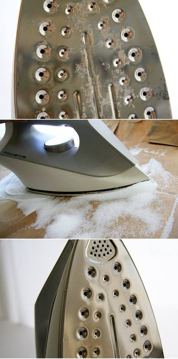 Clean-the-iron-with-salt
