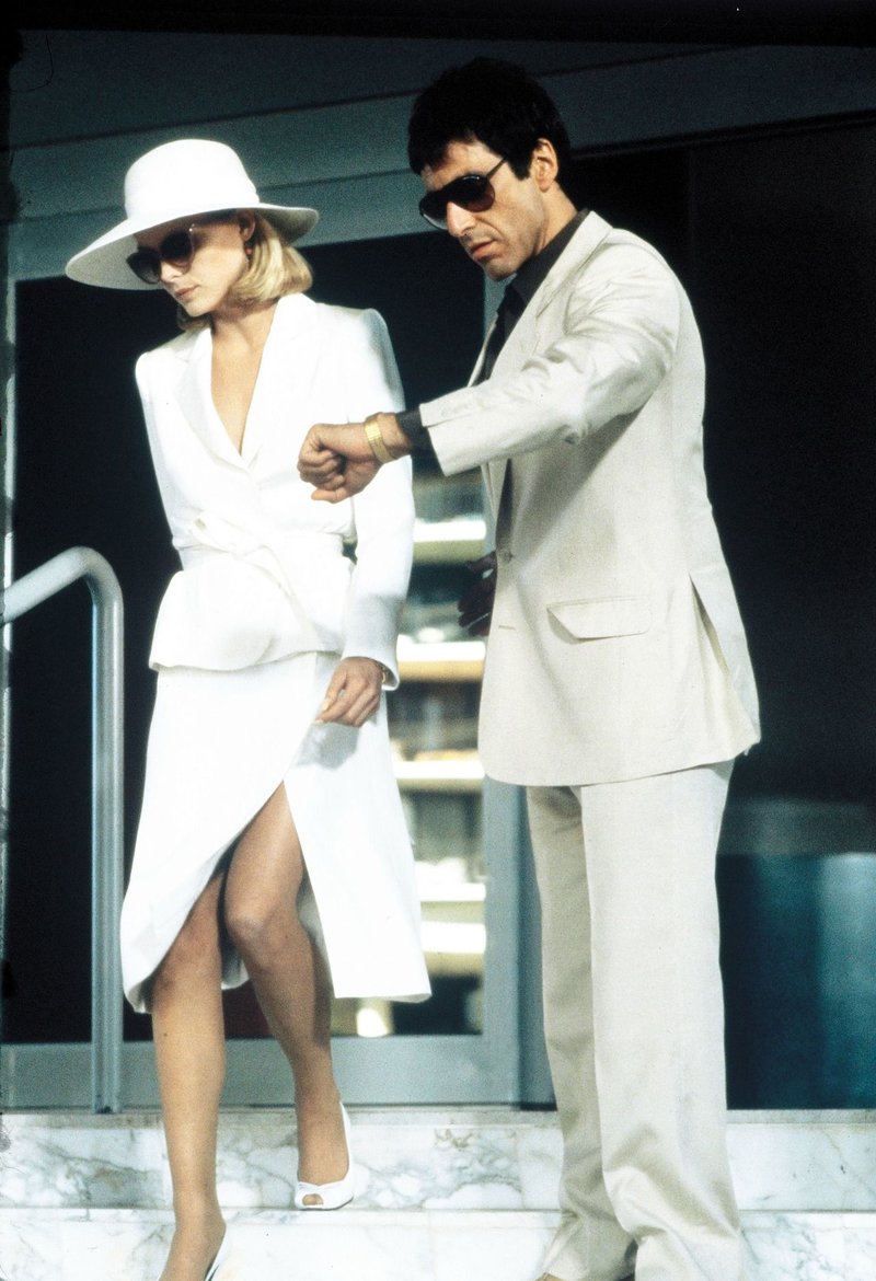 H Μισέλ Φάιφερ ως Ελβίρα στην ταινία «Σημαδεμένος» με τον Αλ Πατσίνο, το 1983