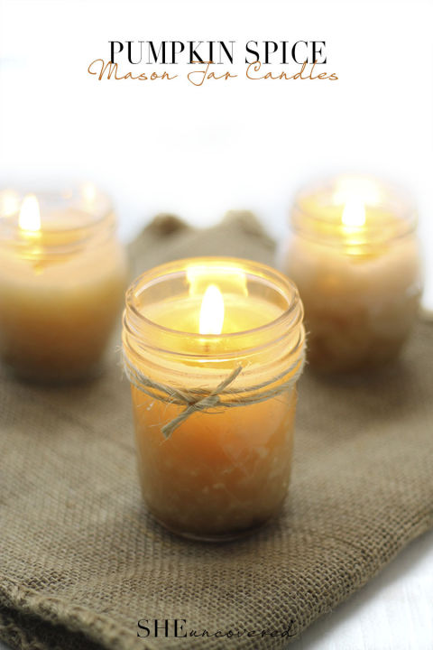 Pumpkin spice has secured its position as the official scent of the season, so make a DIY candle that will last through December (much longer than you can say for those lattes). Get the tutorial at She Uncovered » 
