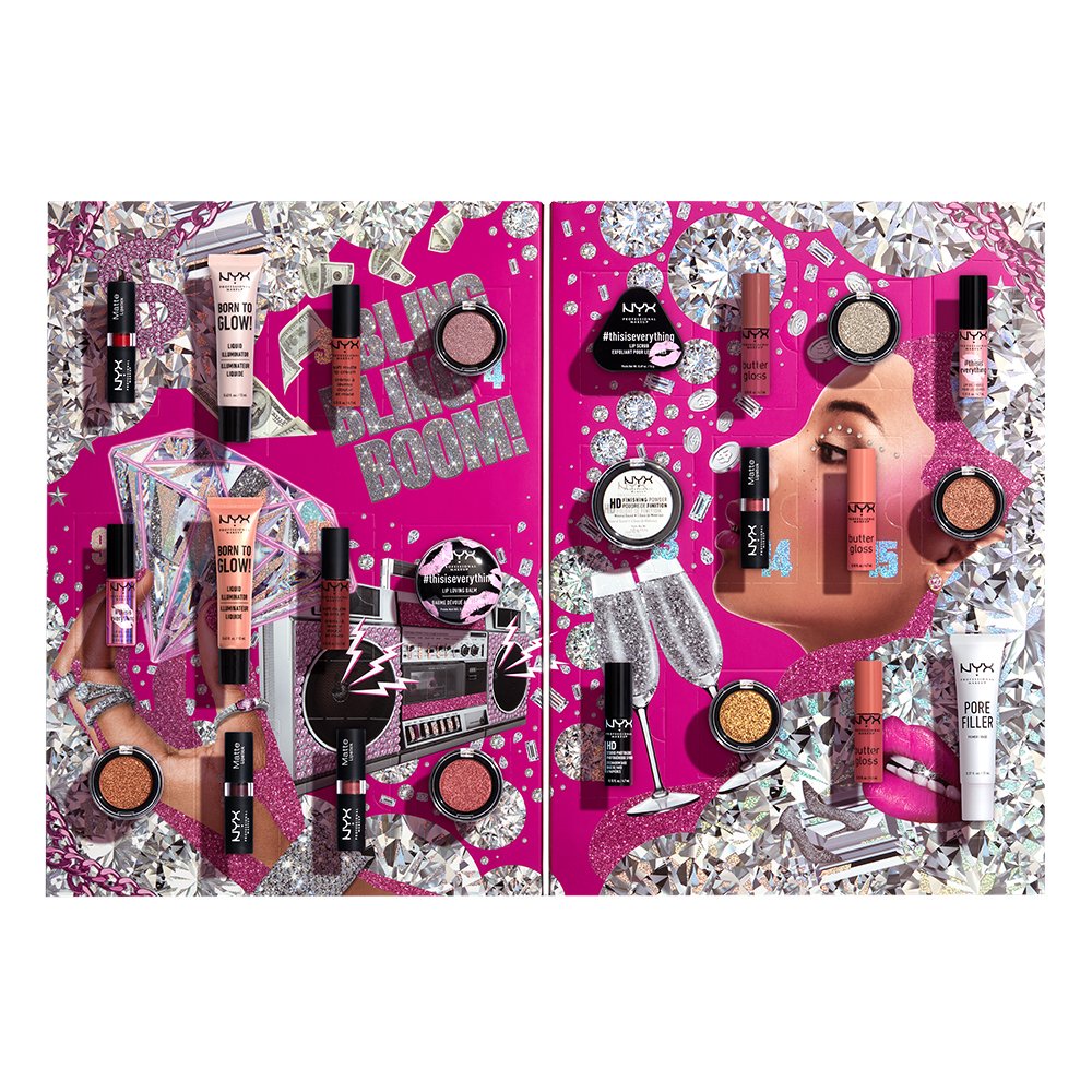 NYX PMU Makeup Kit 0 24 DAY HOLIDAY COUNTDOWN ADVENT06 06 000 0800897211097 Box With Product