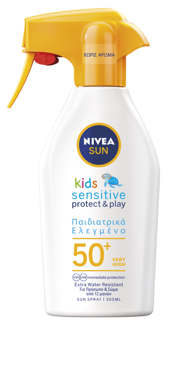 NIVEA SUN Kids ProtectSensitive Triggerspray SPF50p 300ml GR sticker