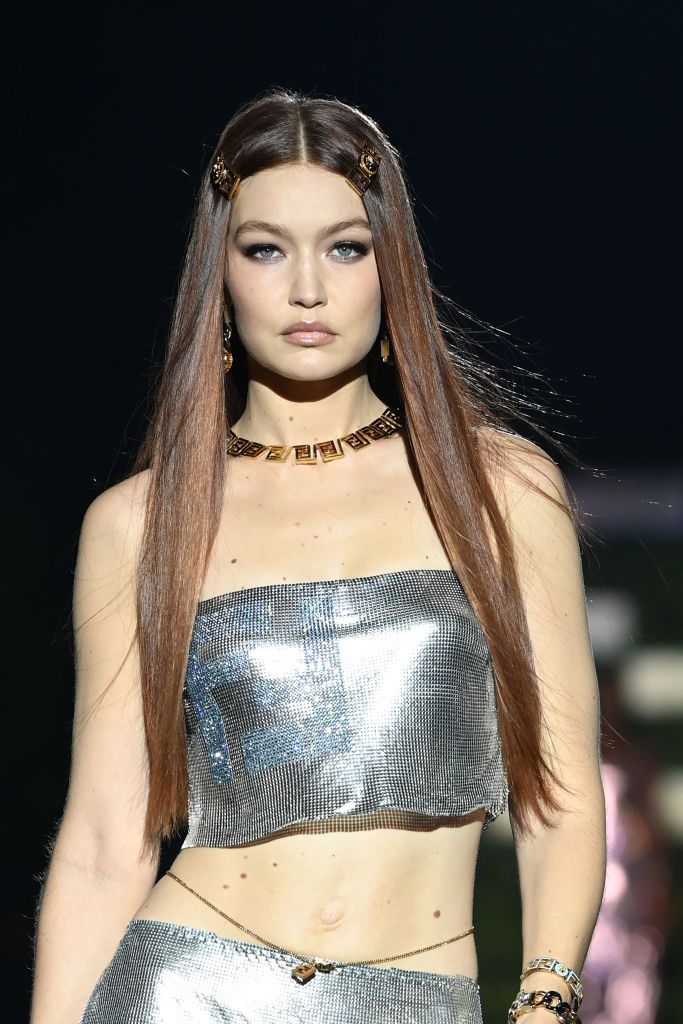 gigi hadid walks the runway at the versace special event news photo 1633613853